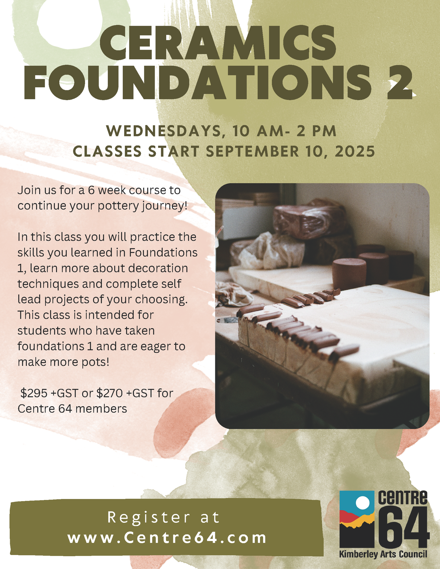 Ceramics Foundations 2 - Workshop