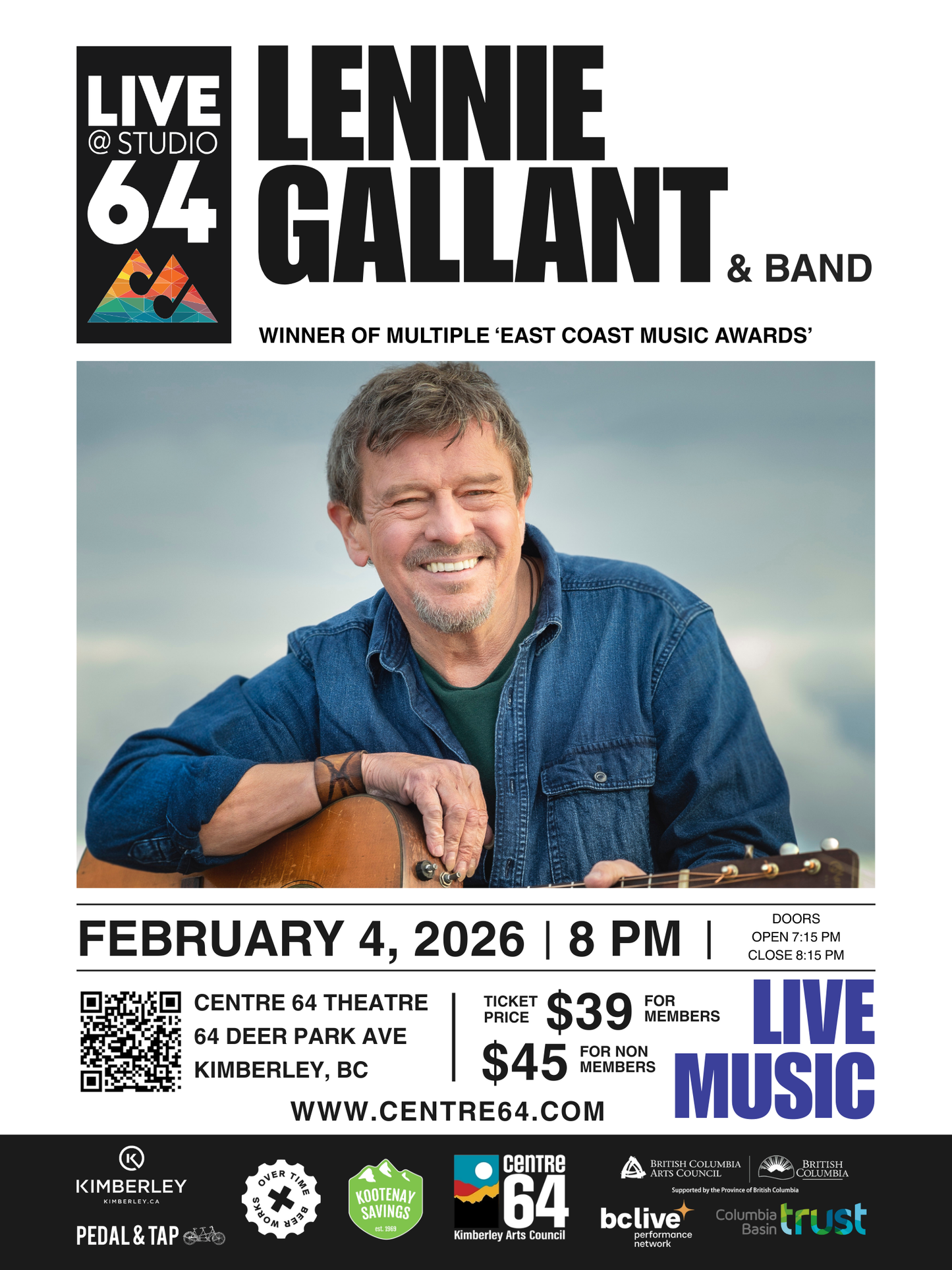 Lennie Gallant and Band - Live@ Studio 64 Music