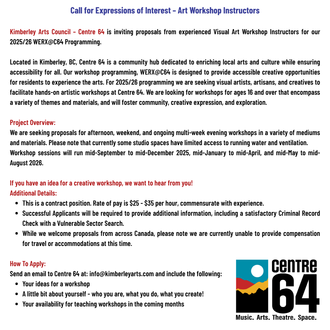 Art Workshop Instructors