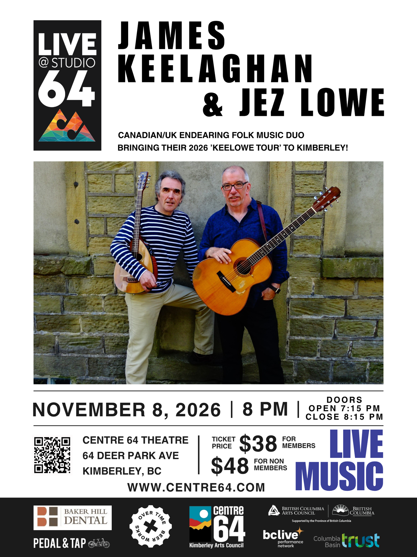 James Keelaghan & Jez Lowe - Live@Studio64